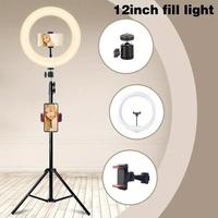 12-inch Tri-Color Ring Light with 1.6m Phone Stand