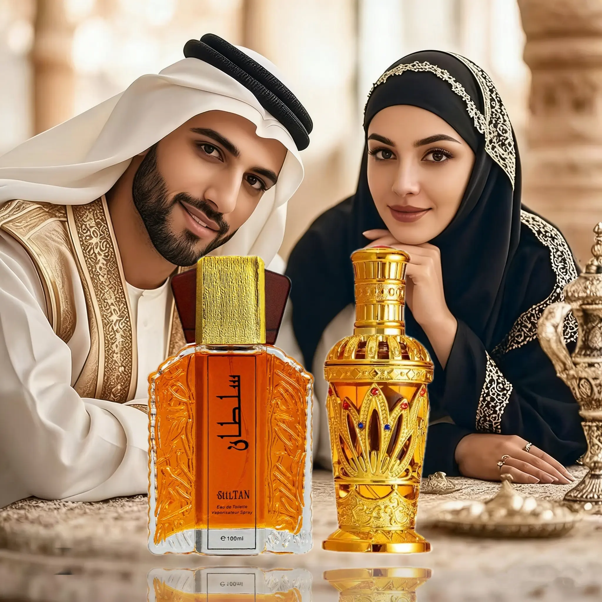 2-Piece Arabian Perfume Set for Men & Women, Long-Lasting Captivating Fragrance Cologne Bundle with Floral Woody & Fresh Musk Scents, 3.4 oz, Aromatic Fragrances, Date Night Perfume, Daily Wear Fragrance