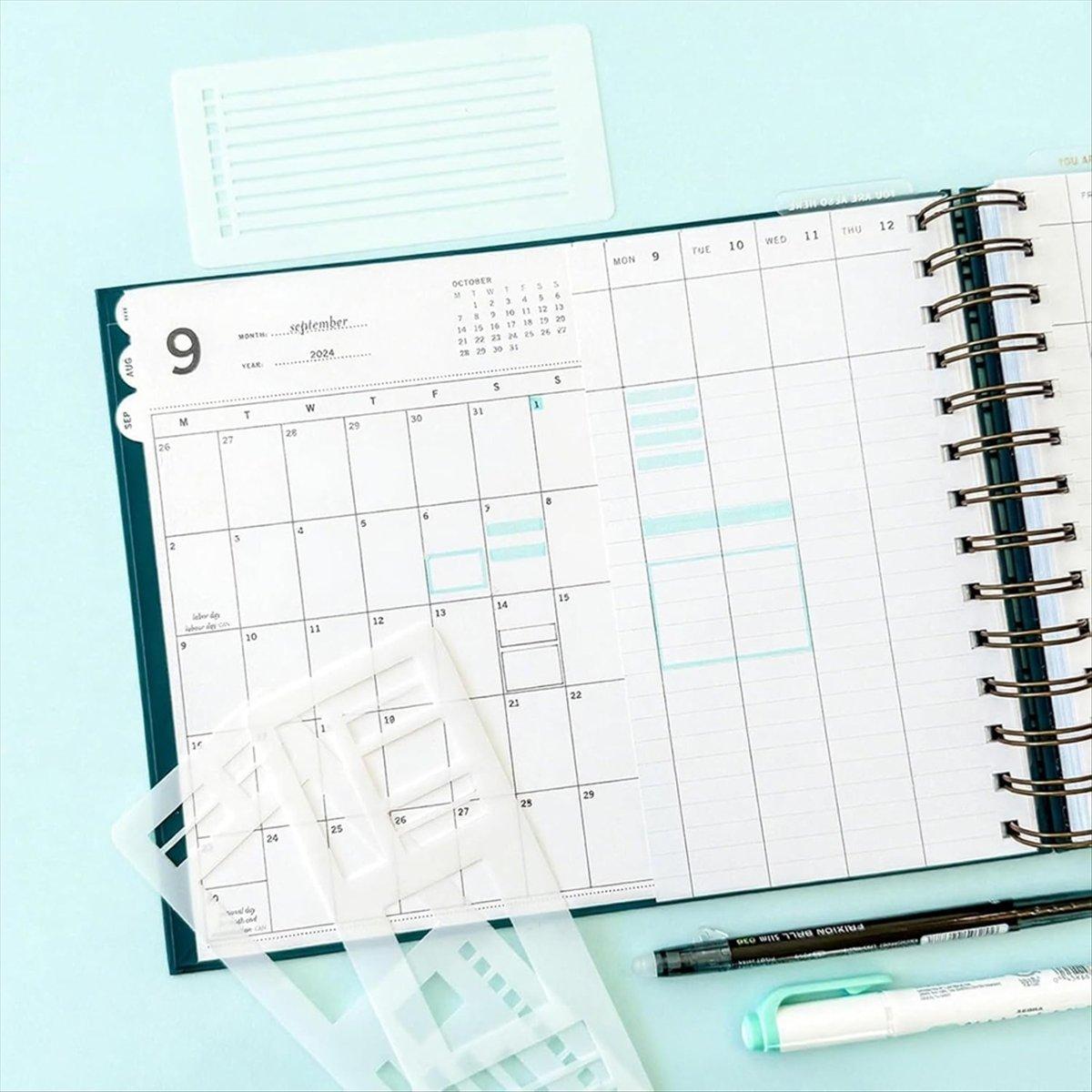 9 Pack Handmade Flexible Record Template, Planner Stencils Set Reusable Drawing & Lettering Templates for DIY Craft 9 Pack Handmade Flexible Record Template, Planner Stencils Set Reusable Drawing & Lettering Templates for DIY Craft