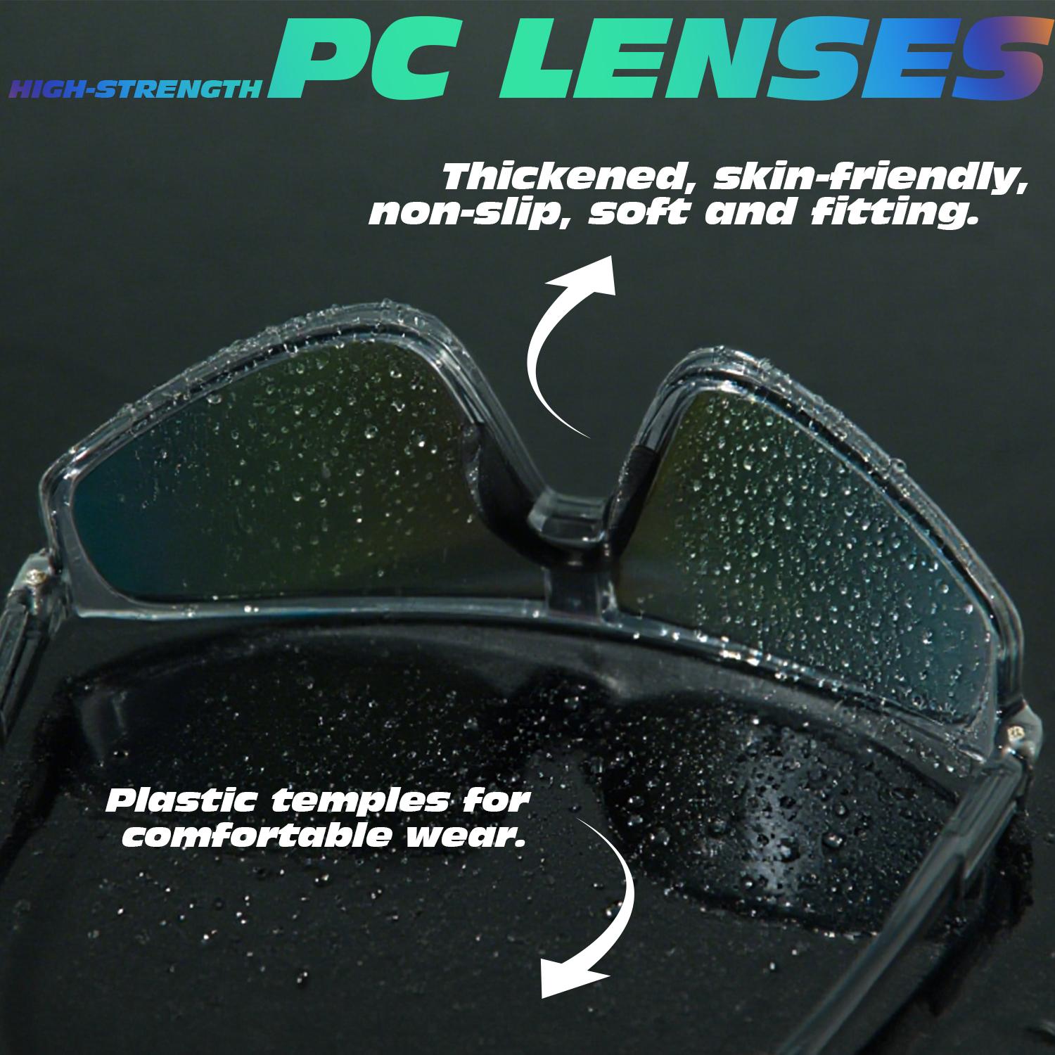 Blue Polarized Cycling Glasses PC Frame UV Protection Outdoor Sports Sunglasses for Men Women