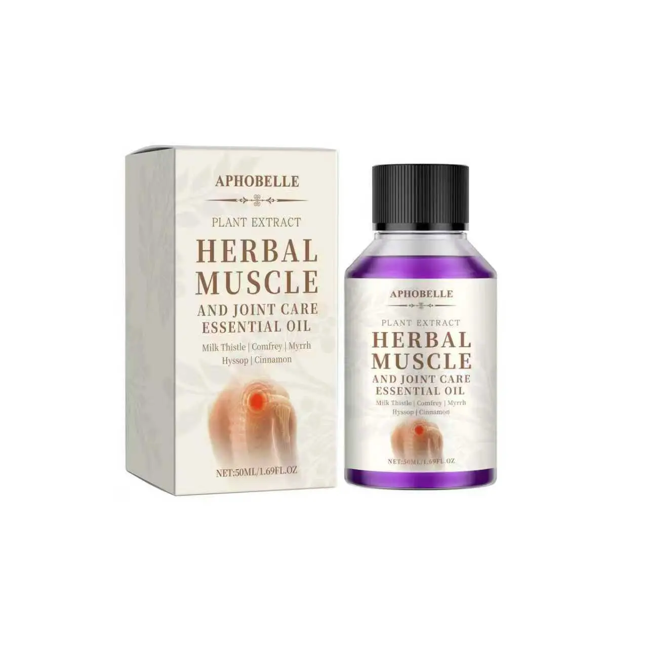 APHOBELLE Calming Herbal Body Oil - 50ml Liquid Body Care Oil, Natural Plant-Based Formula with Myrrh Extract, Quick-Absorbing for Bedtime Massage, Suitable for All Skin Types