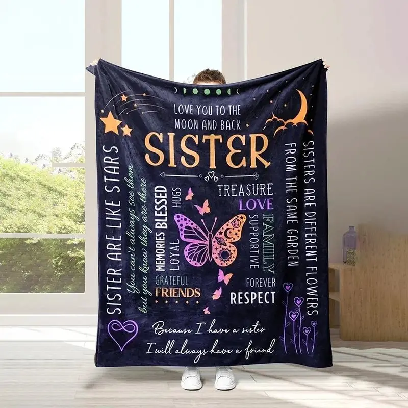 Super Soft Flannel Blanket with Inspirational Quotes, Cozy Warmth for Bed Sofa Camping Travel, Perfect for All Seasons Home Decor