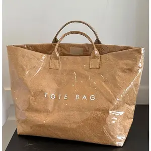 Women's Vintage Letter Print Tote Bag - Waterproof Roomy Large Capacity | Sturdy Durable Everyday Handbag | Commute/Work/Shopping/Travel Must-Have