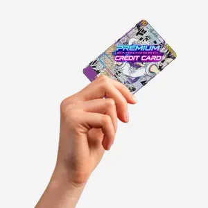 Embossed Holographic Anime Pirate Credit Card Sticker | Waterproof | Fade Resistant | Vinyl Skin | Textured Card Cover