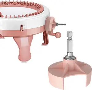 Knitting Machine Adapter,Quick Knit Machine Attachment with Power  for 48Needles,40 and 22,Crank Handle Adapter with Hex Drill Steel Bit,DIY Craft Knit Sewing Accessories for Beginner()