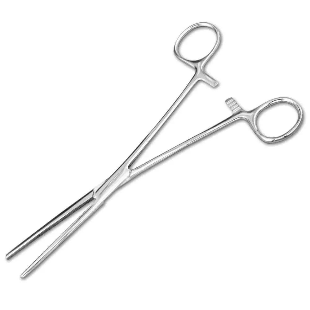 Stainless, Durable and Corrosion-Resistant RI 526-F ST 8" Straight Mosquito Forceps for Barbecue, Kitchen Use