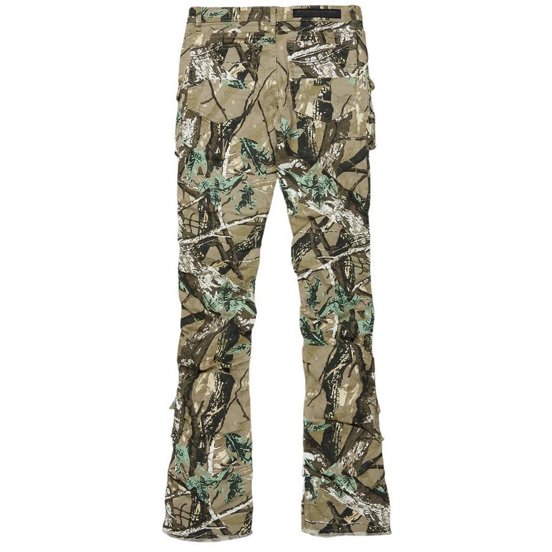 Gentry Tree Camo Stacked Flare Jean