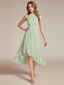 Ever-Pretty   dress Elegant Sleeveless Midi Chiffon Dress for Women - Bridesmaid, Formal Occasion, Party, Evening, Slim Fit Workwear with Concealed Zipper & A-Line Silhouette 31926