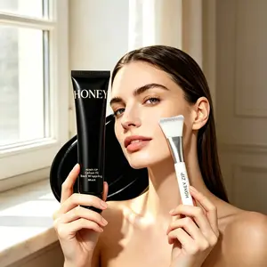 HONEY ZIP Collagen Fit Black Wrapping Mask Tube: Purifying K-Beauty Peel Off Mask With Free Applicator Brush, Deep Pore Cleansing Black Peel Mask For Clogged Oily Combination Skin