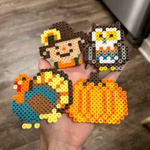 Perler Bead Fall Magnets Set of 4 for Decor