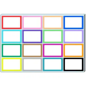 400 count - Name Tags Sticker, Colored Labels Tag Stickers Nametags - 16 Assorted Colors, 3 x 2 inches