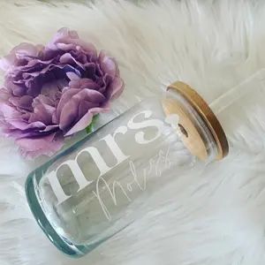 Mrs. Personalized Glass Cup