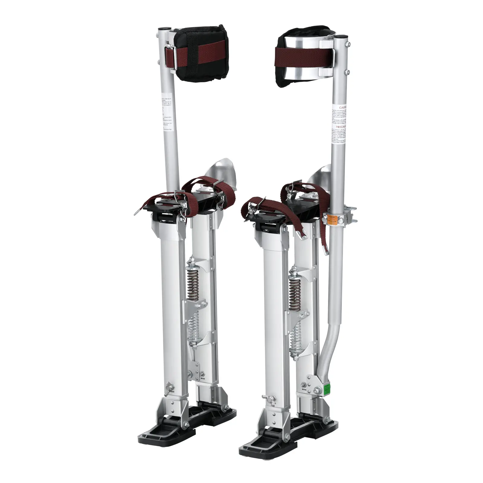 Drywall Stilts, 18''-30'' Adjustable Aluminum Tool Stilts with Protective Knee Pads, Durable and Non-slip Work Stilts for Sheetrock Painting, Walking, Taping, Silver