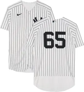 Nestor Cortes New York Yankees Game-Used #65 White Pinstripe Jersey vs. Minnesota Twins on September 8, 2022 - Fanatics Authentic Certified