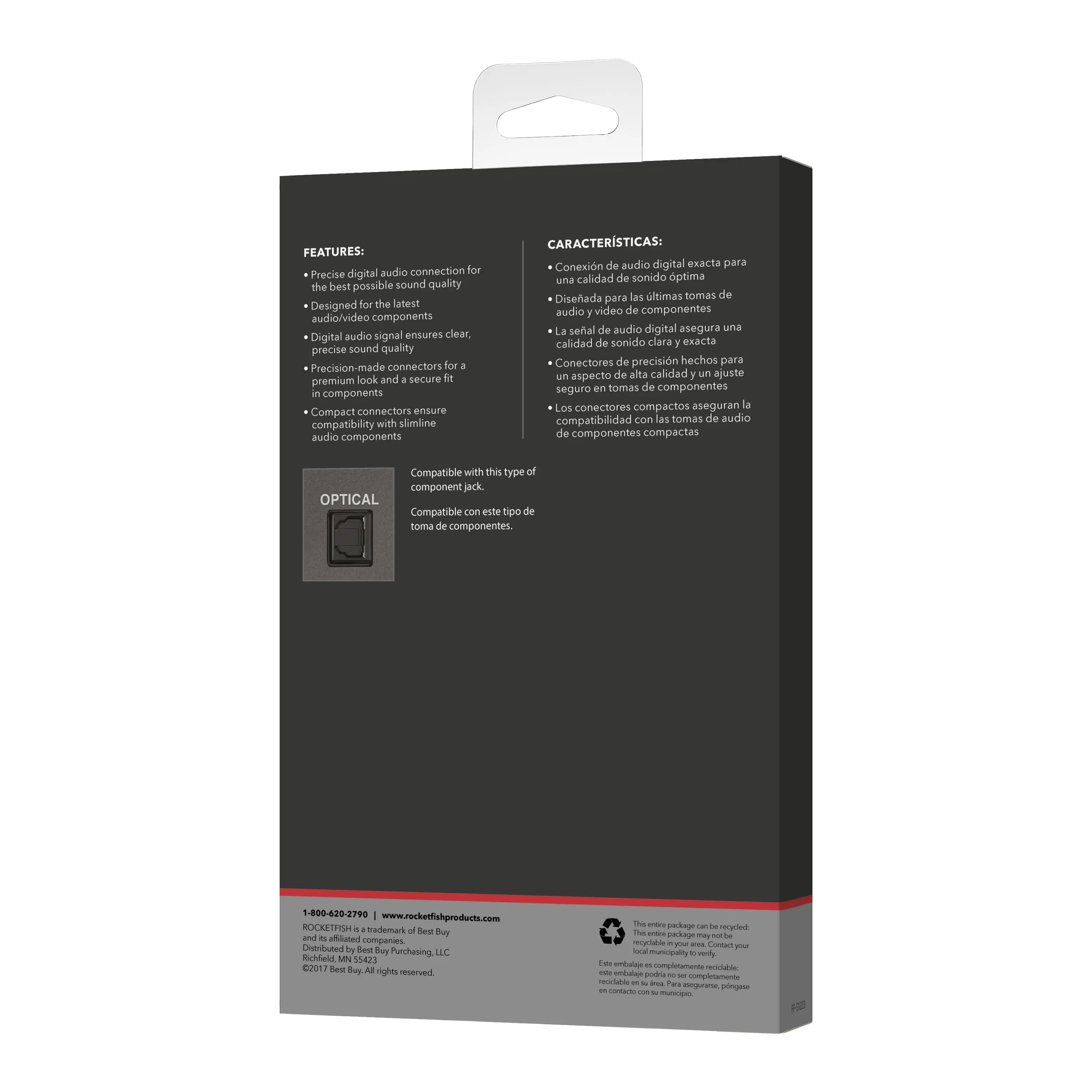 Rocketfish - 12' Toslink Optical Audio Cable - Black Rocketfish - 12' Toslink Optical Audio Cable - Black