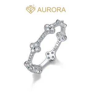 【#244】 Moissanite band ring enhancer ring band high quality gifts Engagement Rings Wedding Jewelry Synthetic Moissanite
