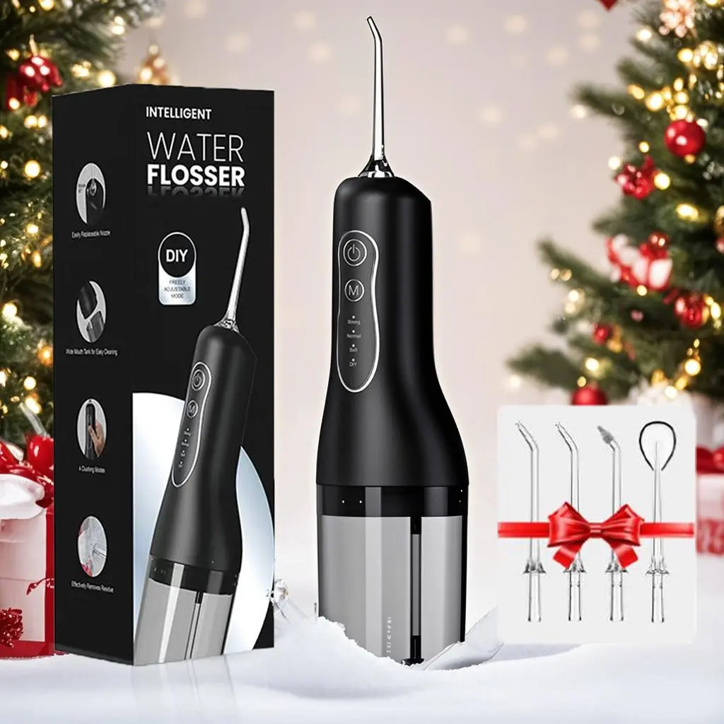USB Rechargeable Water Flosser, Water Flosser with 4 Cleaning Modes, Water Flosser Combo, Oral Cleaning Tool, Portable Oral Irrigator for Home & Travel, Water Dental Flosser