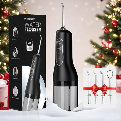 USB Rechargeable Water Flosser, Water Flosser with 4 Cleaning Modes, Water Flosser Combo, Oral Cleaning Tool, Portable Oral Irrigator for Home & Travel, Water Dental Flosser