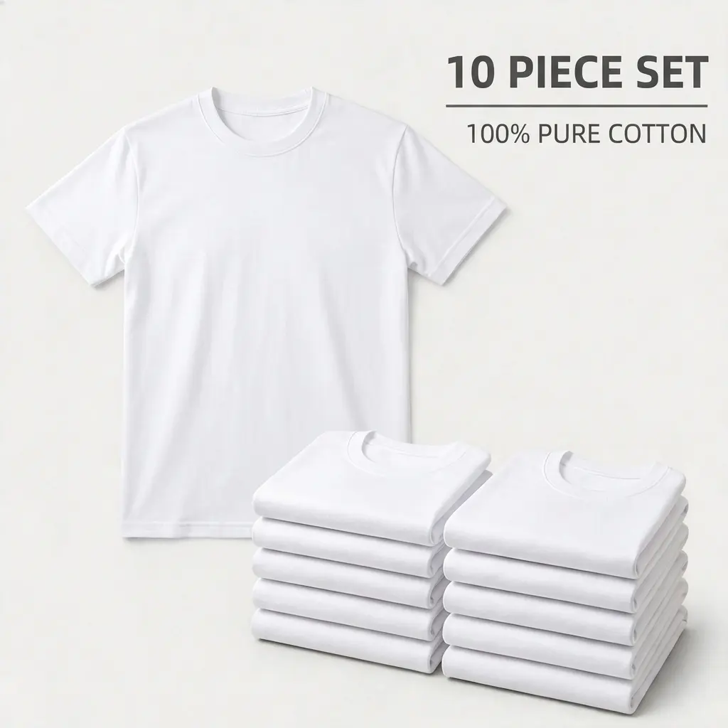 Mens 10 Pack Heavyweight Cotton T Shirts Crew Neck Basic Tees Soft Durable Essentials Casual Gym Work Daily Wear Shirt Set for Men Teen Guys Adult Male Multipack,back to school,back to school shopping