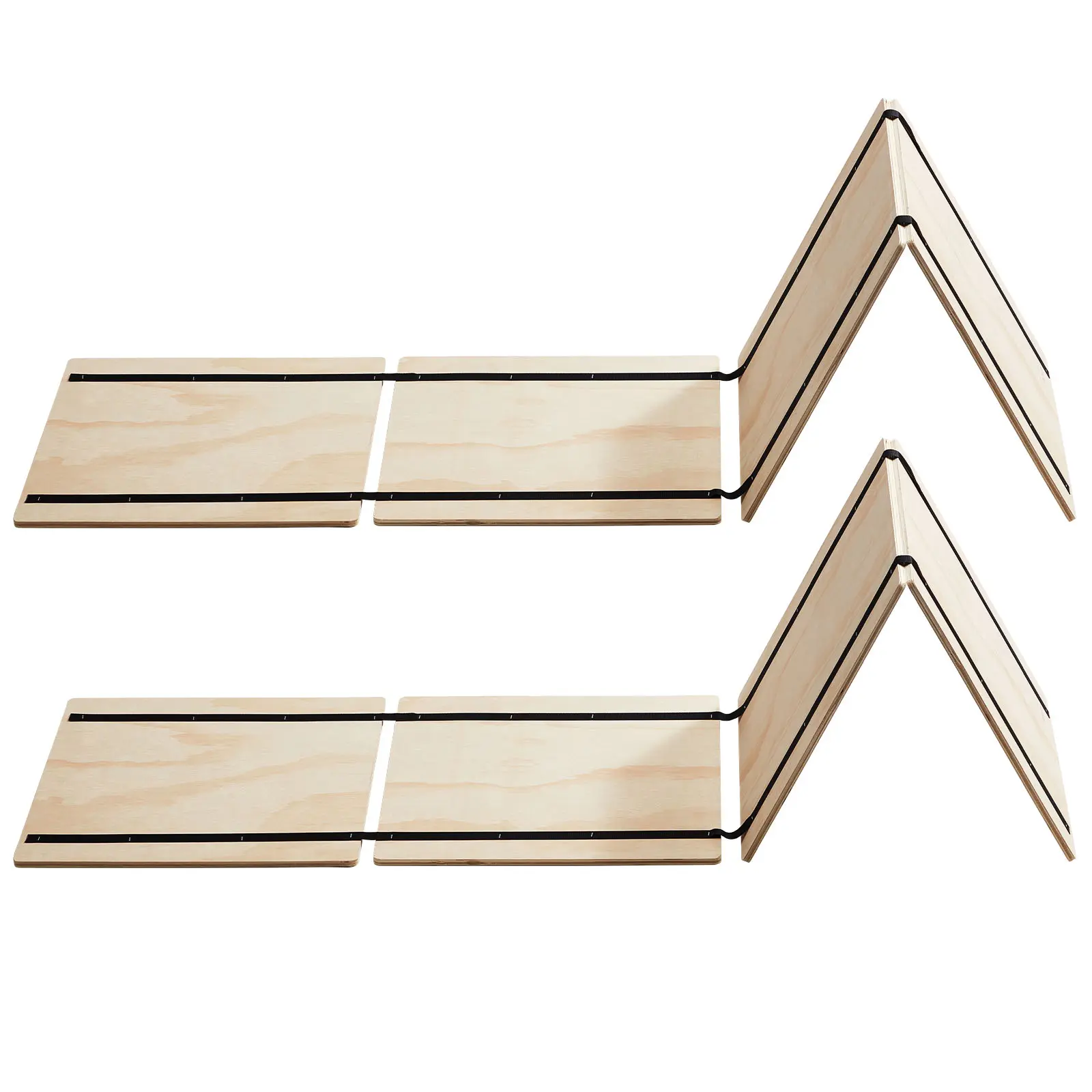 Twin Size Bunkie Board, 0.4 in Foldable Bed Board Slats with Connection, Wooden Mattress Support for Twin Size Bed, Support under Mattress Boards, Ready to Use, 8 Piece, Burlywood