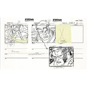 Jim Lee Wildc.a.t.s. Wildcats Production Animation Storyboard Nelvana 1994-5 D1-025