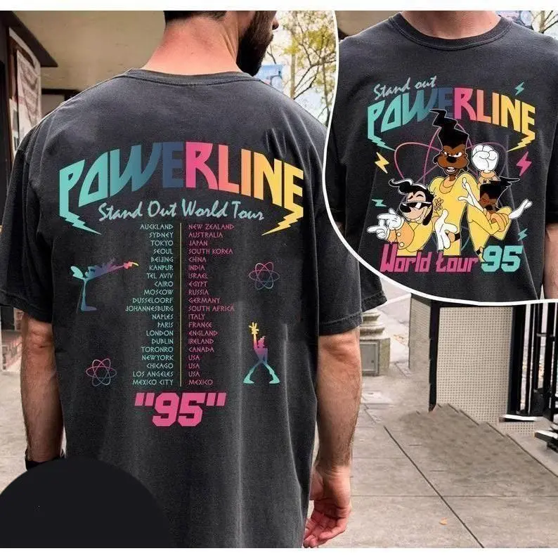 P0werline Stand Out World Tour 95 Shirt, Vintage D A Movie T-shirt, Family Trip Shirt, Cartoon Shirt