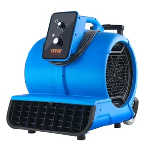 VEVOR Floor Blower, 1560 RPM 4000 CFM, Air Mover for Drying and Cooling, Portable Carpet Dryer Fan with 3 Blowing Angles, Timer, 3-Speeds Adjustment, for Janitorial, Home, Commercial Use