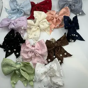 Fancy Bow Bead with Pearls - Sold Individually by Color - Enhance Your Beaded Items with a Beautiful Touch