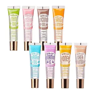Broadway Lip Gloss Gift Set, Long Lasting, Hydrating, Clear Lipgloss (Set of 7)