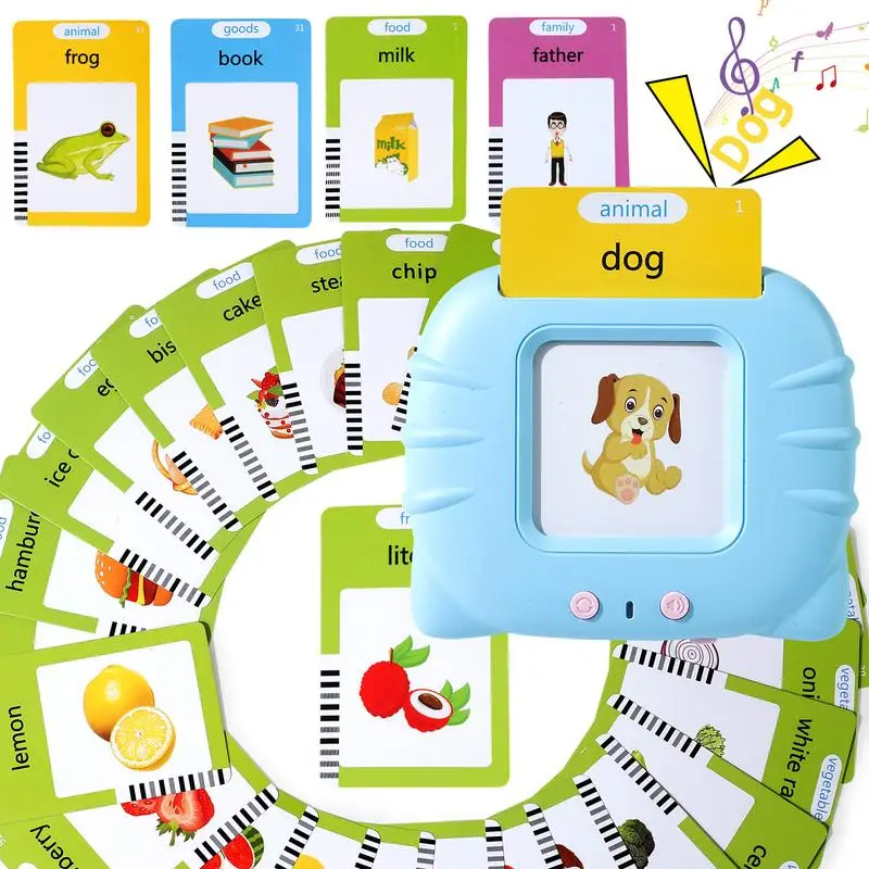 English Bilingual Talking Flash Cards Toy for Kids with 224 Sight Words - Educational Language Learning Toy