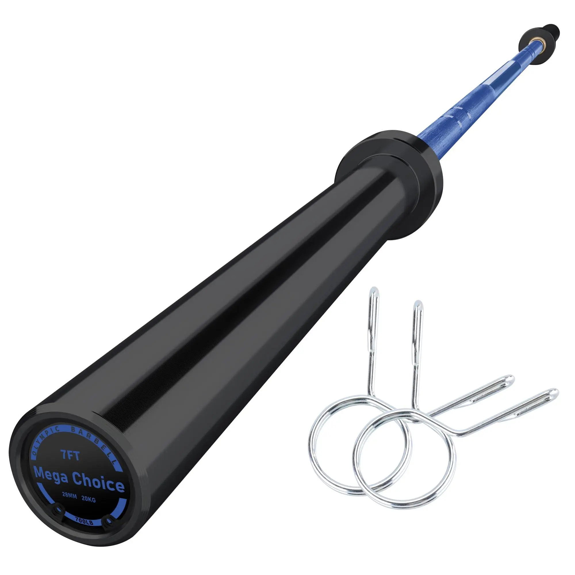 7FT Olympic Barbell, Weight Bar For Weightlifting and Powerlifting 45lb, Olympic Bar for 700 Capacity, Weight Bar Fit 2” Standard Weights