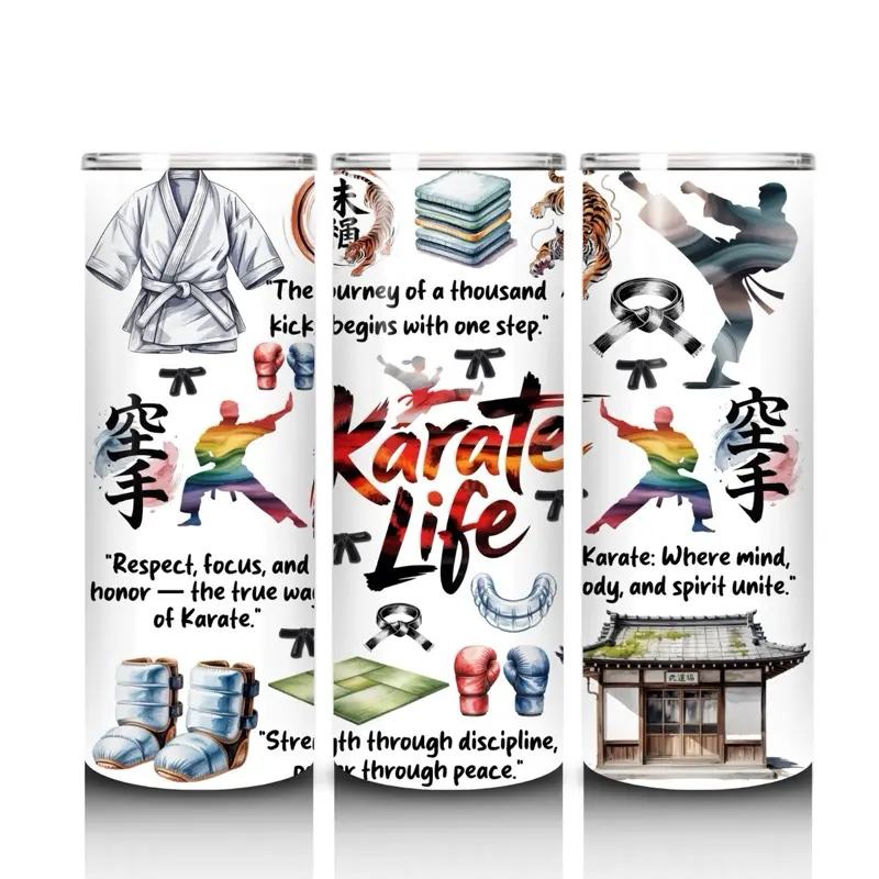 Karate Life tumbler 20oz | Vaso para karate lovers | Regalo personalizado para karateca