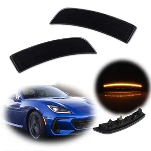2pcs Full LED Side Marker lamps Lights Smoke For 2022 2023 2024 Toyota GR86 Subaru BRZ,Replace OEM 84411CC010,84411CC000, SU00309624,SU00309625, SU00308732,SU00308733