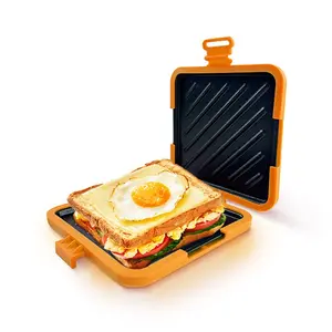 Silicone Sandwich Maker, Microwave Press Toastie, Reusable Bag, Grilled Cheese Panini, Healthy Meal Prep, Non-Stick, Oil-Free Cooking