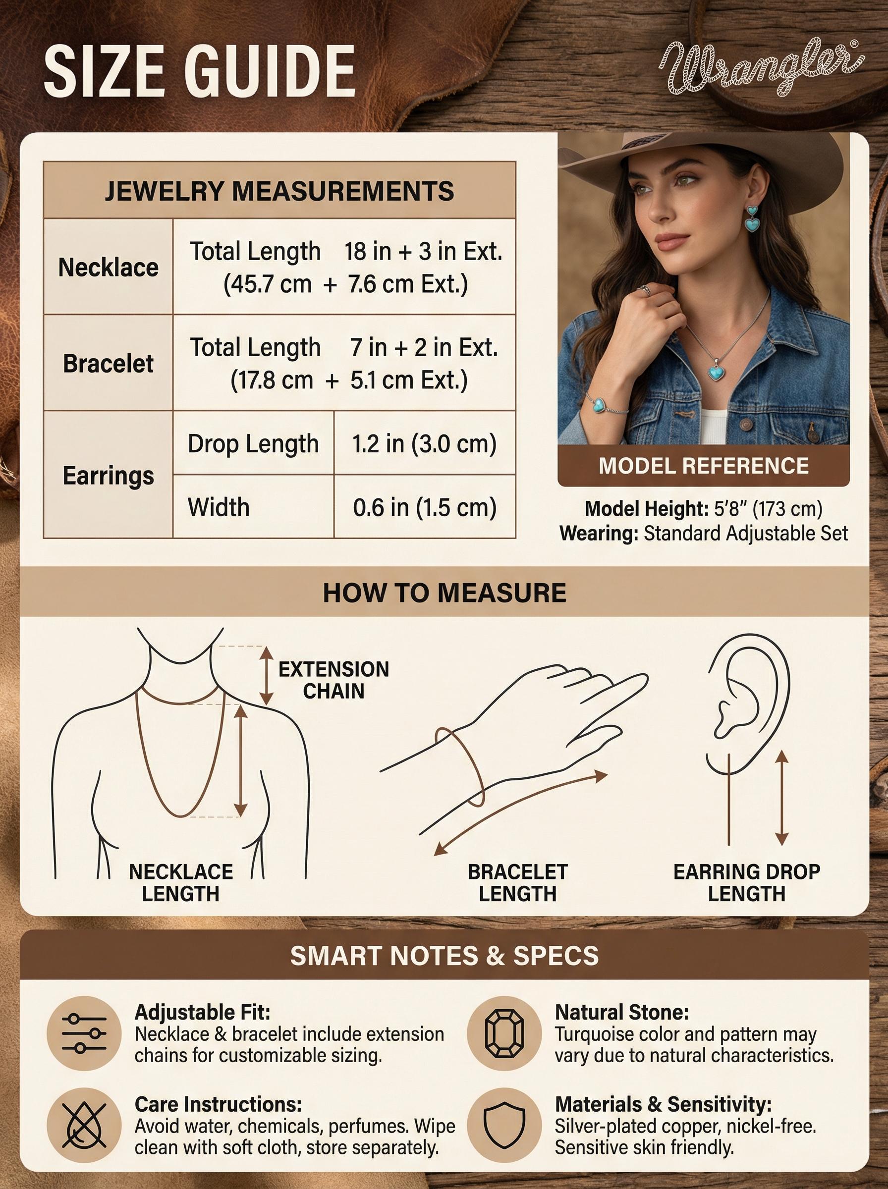 Wrangler Heart Pendant Necklace for Women Silver Plated Teardrop Gemstone Jewelry Western Style Adaptable for Everyday & Special Occasions Wrangler Heart Pendant Necklace for Women Silver Plated Teardrop Gemstone Jewelry Western Style Adaptable for Everyday & Special Occasions