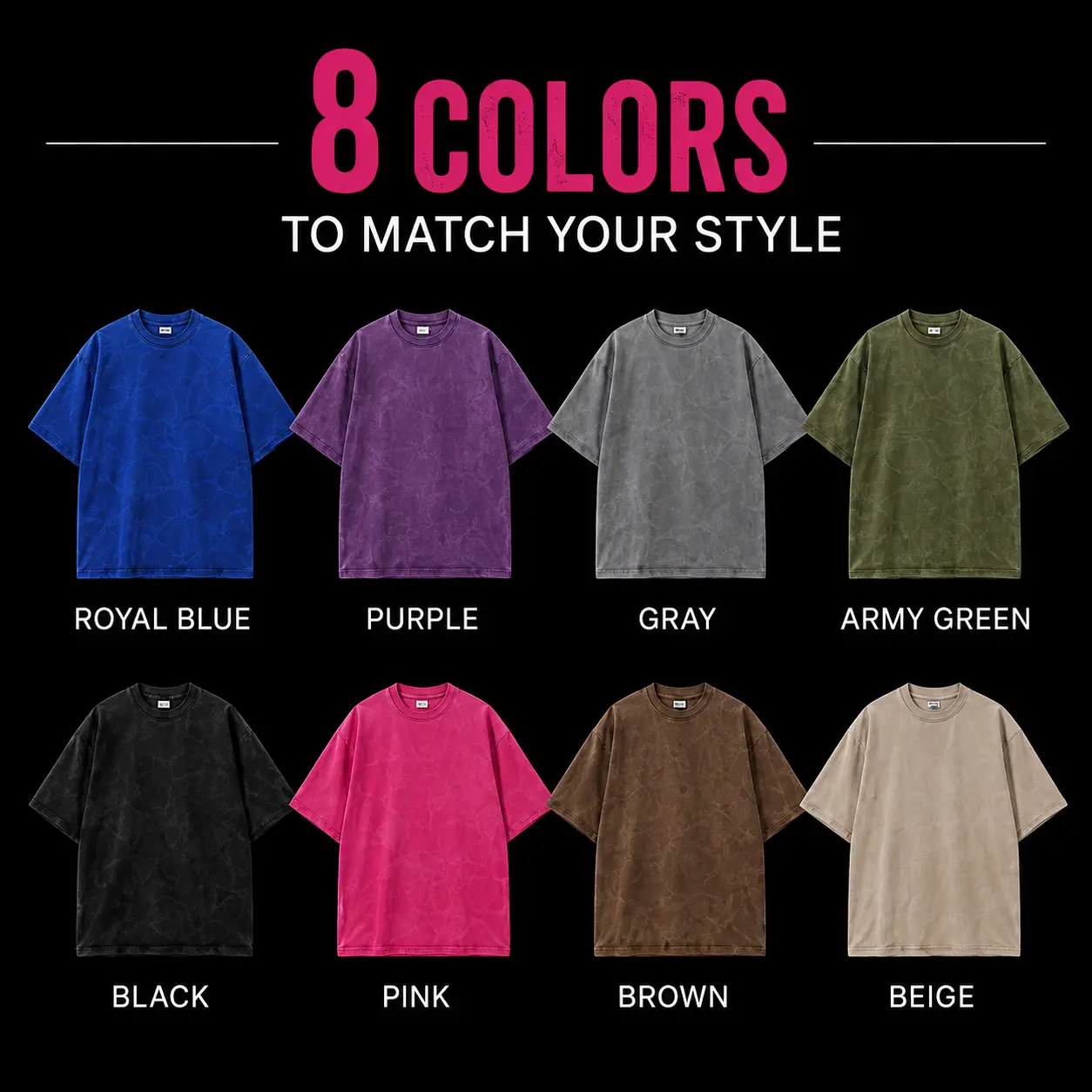 4 Pack Oversized Vintage Washed T Shirts for Men Women Heavyweight Cotton Acid Wash Baggy Gym Workout Streetwear Tees Soft Casual Unisex Basic Tops