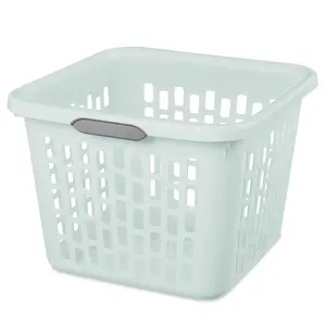 Sterilite Laundry Basket, 1.5 Bushel Plastic Hamper with Handles, White, 24 Pack
