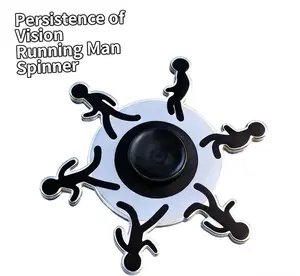 Animated Running Man Fidget Spinner - Persistence of Vision Illusion Toy, Stress Relief Hand Spinner for Kids & Adults asmr