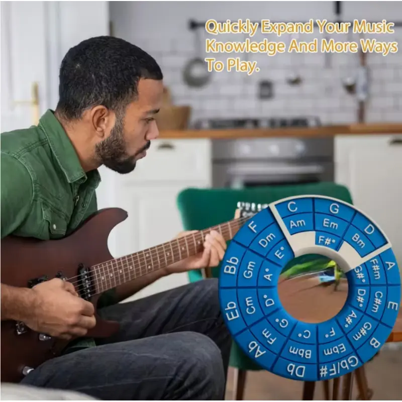 Large Plastic Pentagram Disc, Quick Tuning and Memory Aid Tool, Music Instrument, Suitable for Beginners and Creators to Master Chords and Scale Patterns- Applicable to Piano, Guitar, Violin, etc