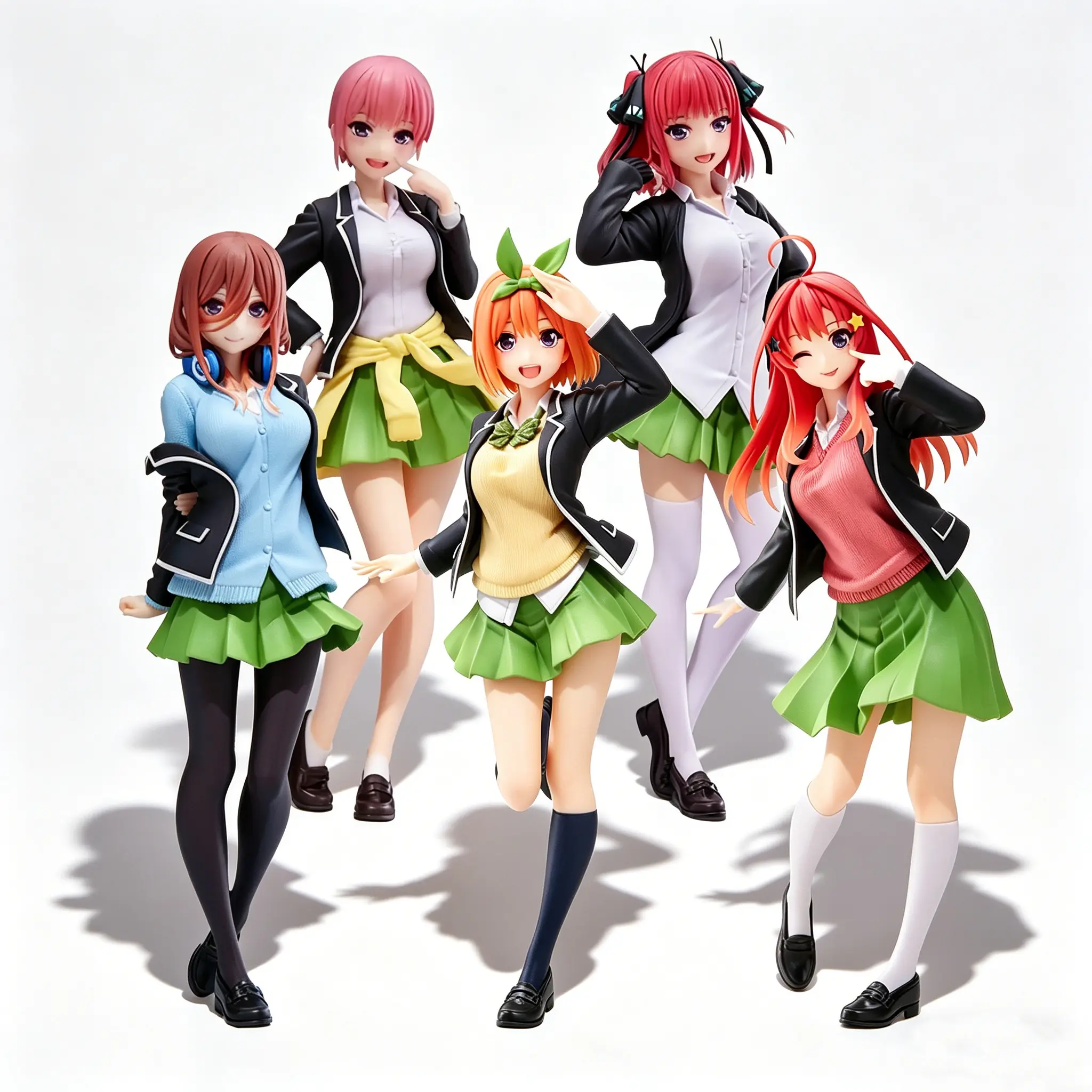 The Quintessential Quintuplets School Uniform Ver PVC Anime Figure, Cute Lifelike Character Pose Waifu Collectible Statue, Fade-Resistant Adult Collectibles, Otaku Desk Decoration, Viral TikTok Gift for Teens & Adults, Figures, Resistant To Fading
