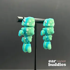 Whale Shark Ear Buddies Earrings - Cute Unique Design Printed Locally and Handcrafted