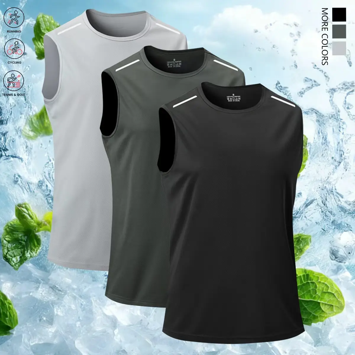 Black + Dark Gray + Light Gray