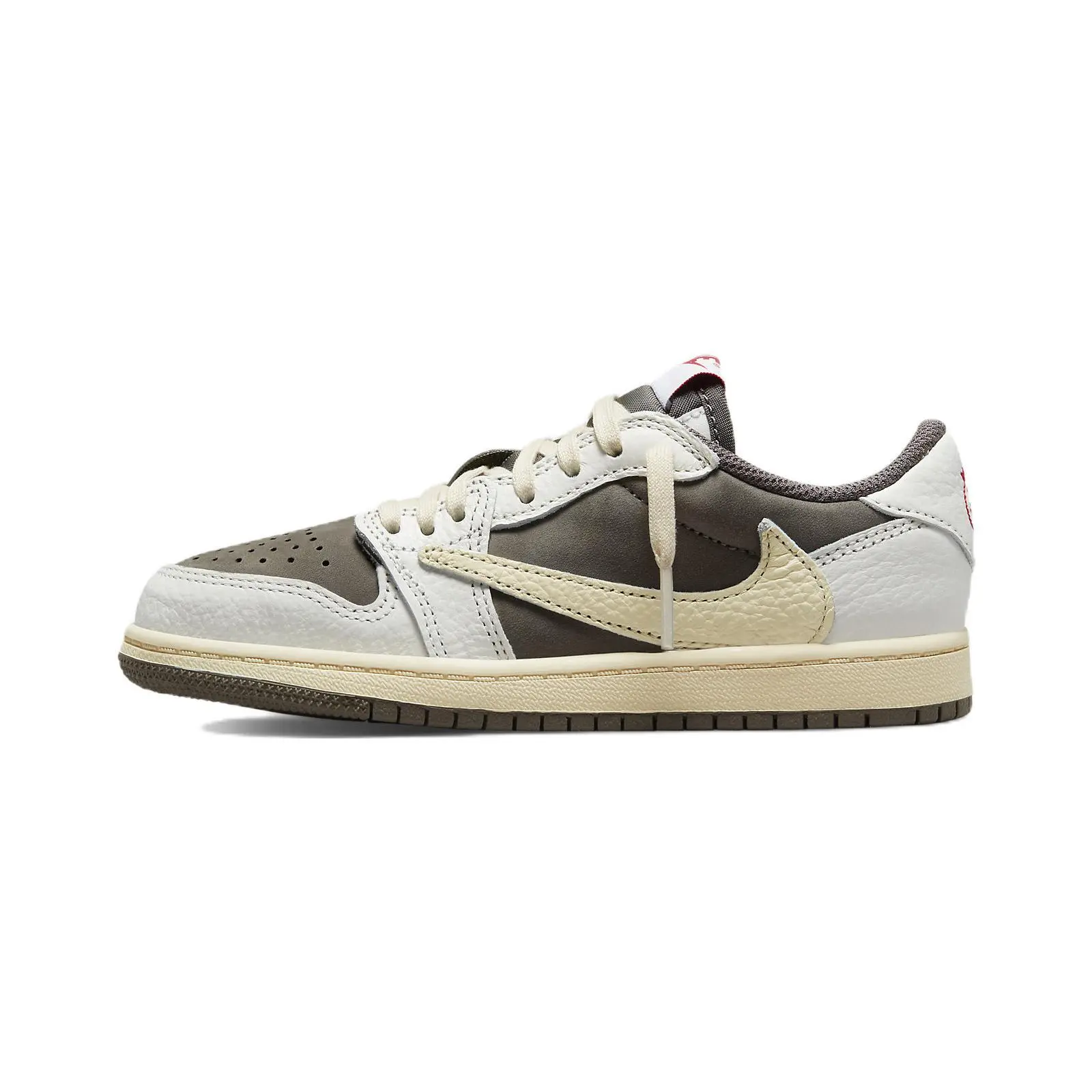 Travis Scott x Jordan 1 Low OG PS Reverse Mocha Men's Low Top Shoes, Lace-Up Casual Trainers for Casual Wear