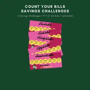 COUNT YOUR BILLS SAVINGS CHALLENGES | A6 ZIPPER CASH ENVELOPES +TRACKERS