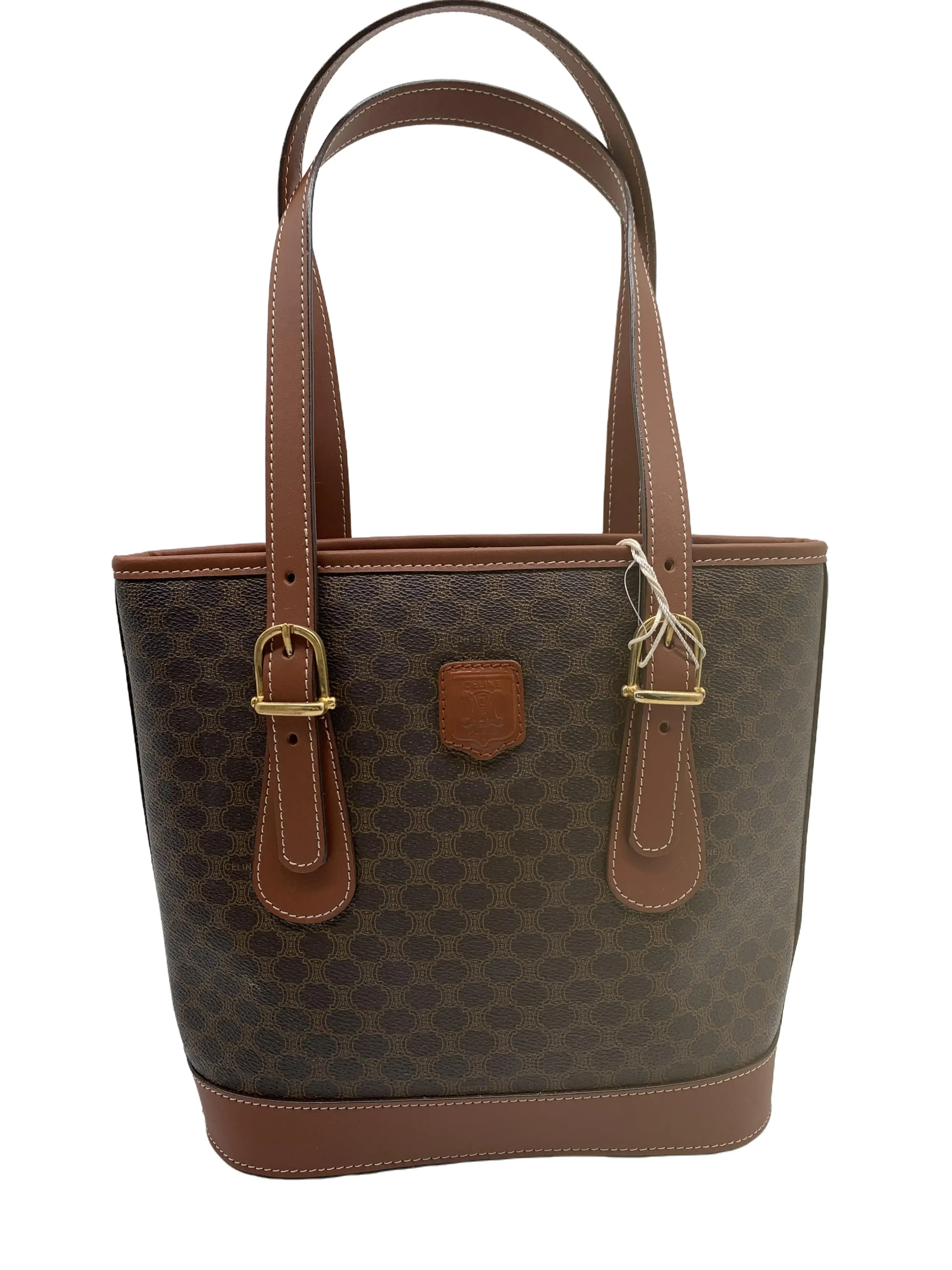 Pre-owned MCM Celine Triomphe Monogram Coated‑Canvas Hand Tote Bag/ar07730206/0206