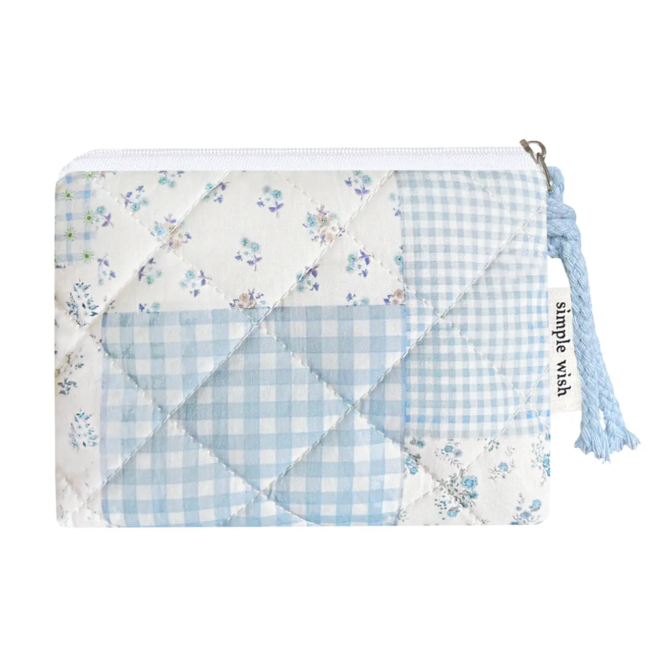 Quilted Cotton Coin Purse for Women, Cute Colorful Floral Pouch with Zipper, Casual Wallet for Everyday Carry, Casual Zipper Purse, Colorful Floral Women's Wallets, Cute Design Women's Wallets
