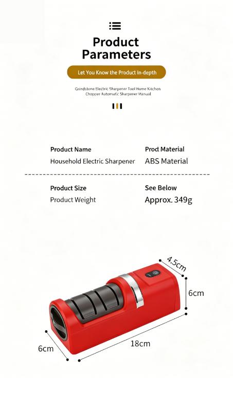 2026 Must-Have Kitchen Gadget! Electric Knife Sharpener, Coarse & Fine 2-Stage Automatic Sharpening Station, Easy Press for All Kitchen Knives