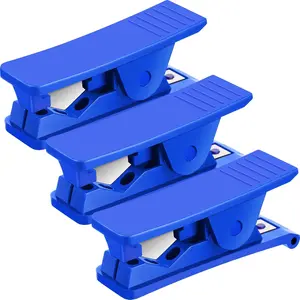 3 Pieces Accurate Plastic Tubing Cutter Pipe Cutting Tool for Nylon PVC PU PTFE Tubing and Hose, Cuts up to 3/4 Inch OD, Blue