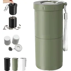 Sunflower Seed Spit Cup, with Seed Storage & Shell Disposal. 3D Printed Portable Pistachios Snack Nut Bowl Cup for in-Car, Road Trip & Ball Games. Seed Lovers Gift(1pcsGreen)