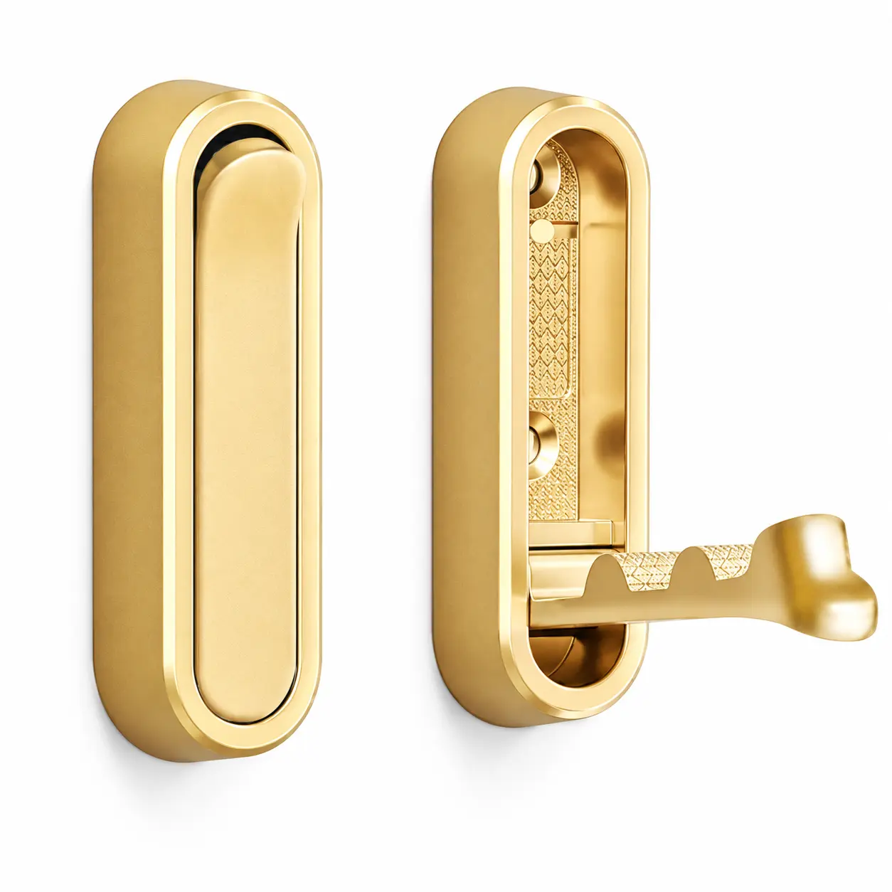 Folding Coat Hooks, 4 Pcs Foldable Gold Wall Hooks Heavy Duty Foldable Hook Bathroom Towel Hooks Robe Hooks Wall Mounted for Hanging Coat Towels Clothes Hat Bags Keys